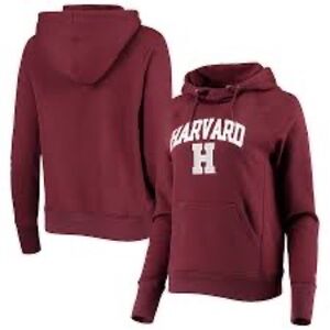 Women's Champion Crimson Harvard Crimson Arch Team Logo Pullover Hoodie Size Med